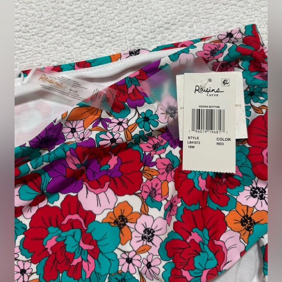 Raisins Curve Trendy Pl Sz 16W Two pices Swimsuit Ares Tankini&Keoria Bottom Red - Picture 4 of 14